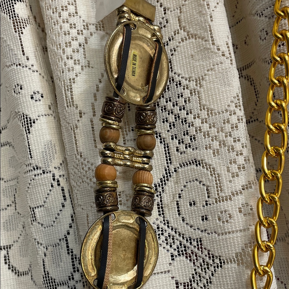 Vintage Cato Gold and Silver Pendant Belt Adjustable - Picture 3 of 6